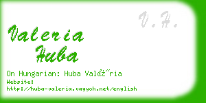 valeria huba business card